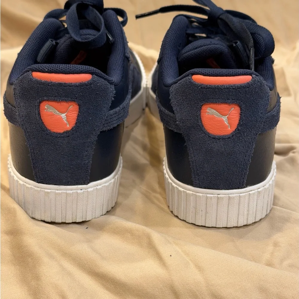 Puma‎ Women's Cali G Navy Spikeless Golf Leather and Suede Shoes Size 8 1/2